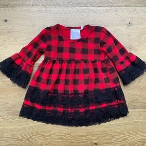 Red and Black Gingham Dress